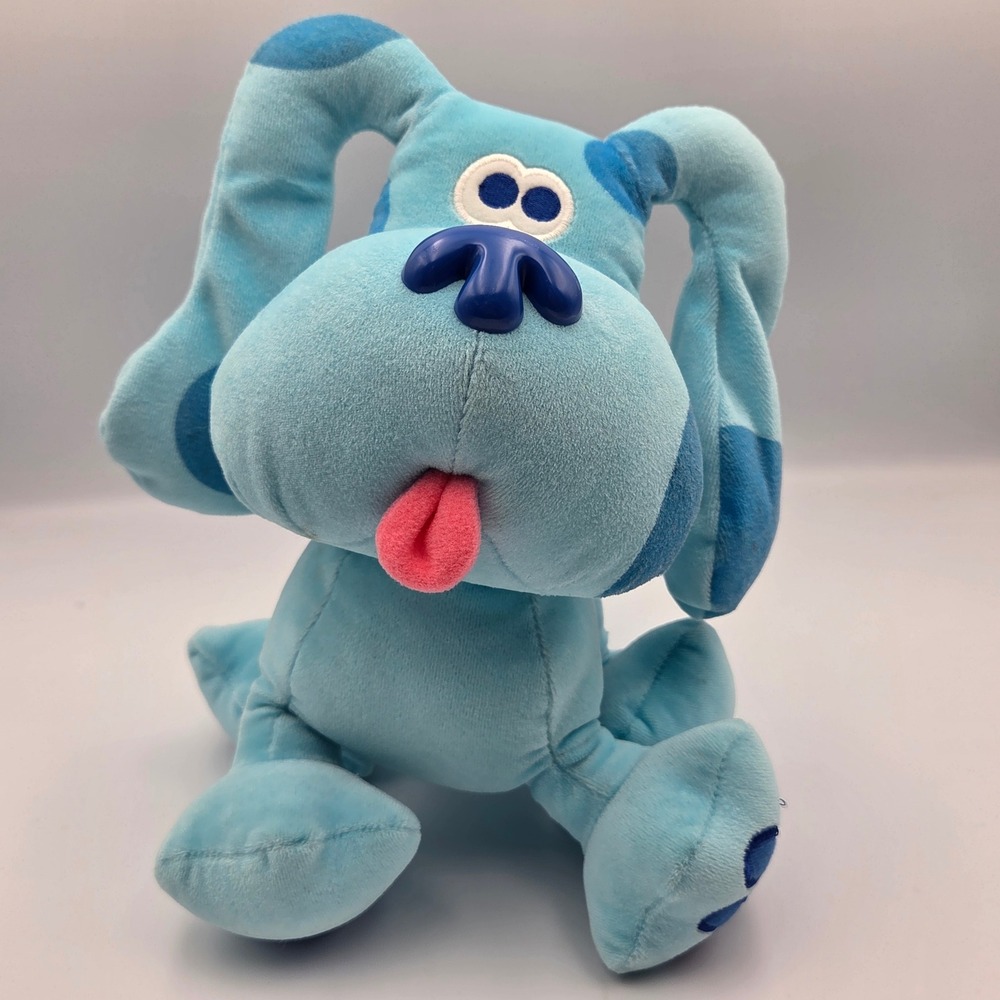 Vintage Blues Clues Plush Kids 7in Blue Excellent Floppy Ears Stuffed Animal Toy